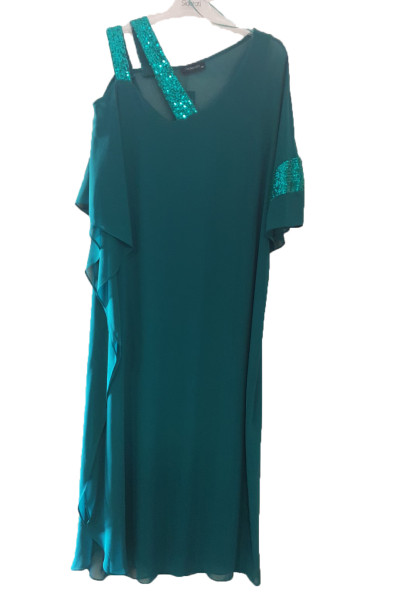 SIDERATI Γυναικείο Φόρεμα μακρύ καφτάνι παγιέτα F8026