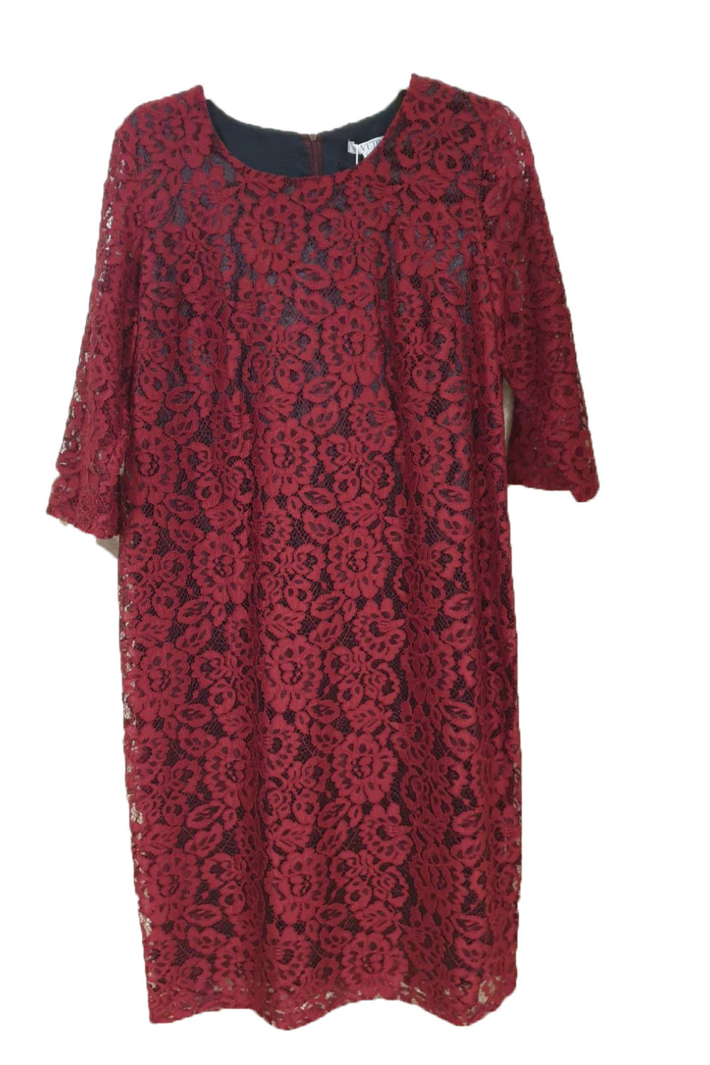 VETO Γυναικείο Φόρεμα 3/4 μανίκι κόκκινο F3677R