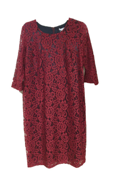 VETO Γυναικείο Φόρεμα 3/4 μανίκι κόκκινο F3677R