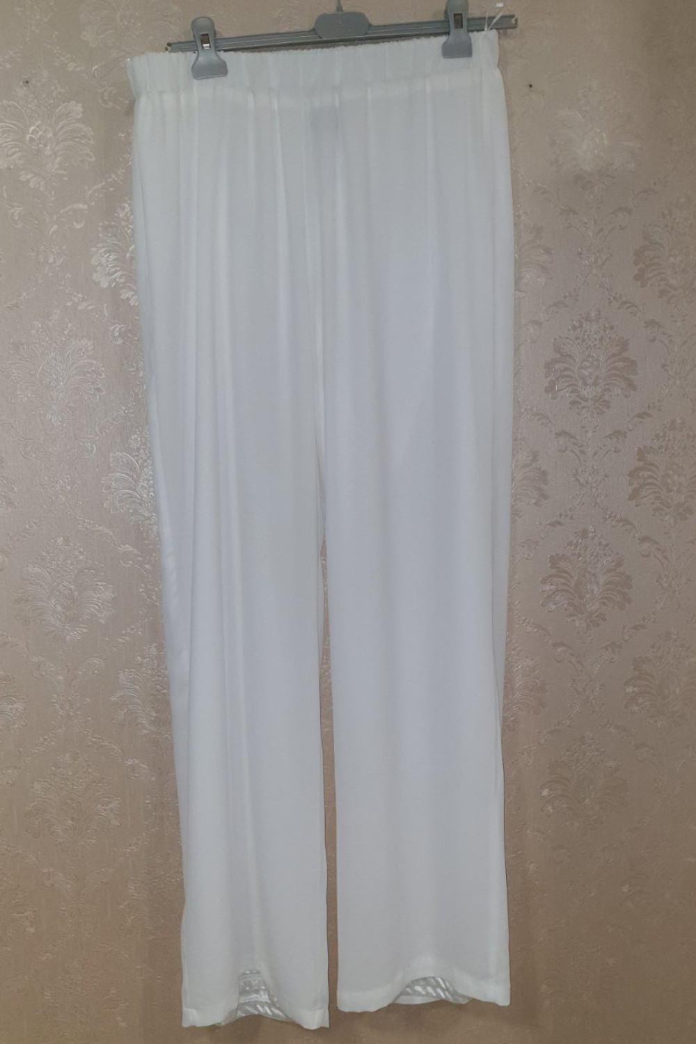 SIDERATI Γυναικεία παντελόνα λευκή εκρού P7954