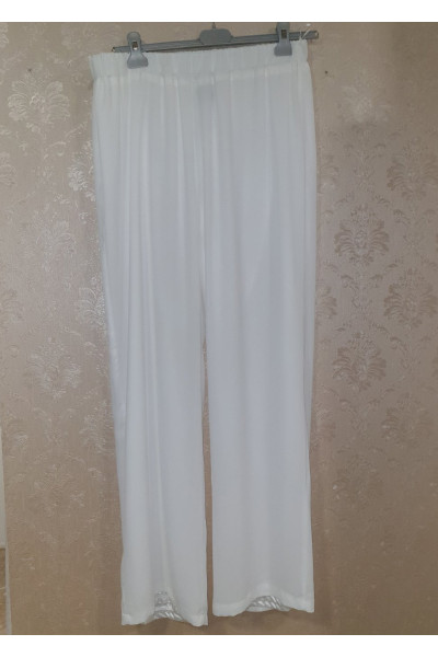 SIDERATI Γυναικεία παντελόνα λευκή εκρού P7954